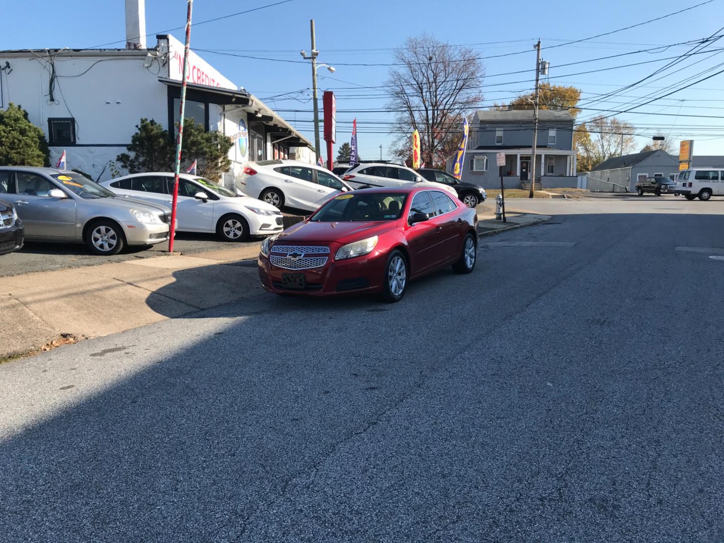 2013 Red /Tan Chevrolet Malibu LT (1G11E5SA7DF) , Automatic transmission, located at 577 Chester Pike, Prospect Park, PA, 19076, (610) 237-1015, 39.886154, -75.302338 - Photo#1